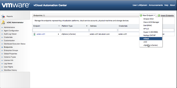 Choose vCloud Director Endpoint Choose vCloud Director Endpoint