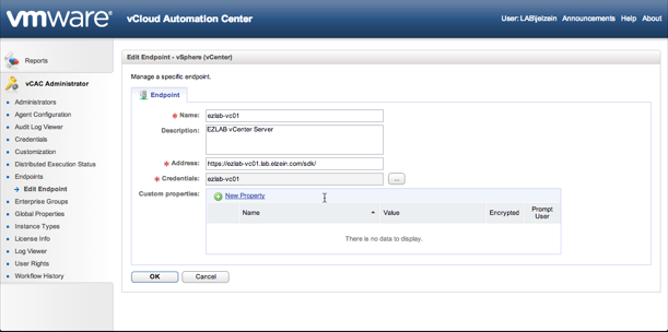 Enter vCenter Connection Information Enter vCenter Connection Information